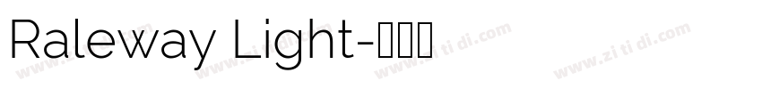 Raleway Light字体转换